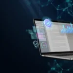 A dark blue technology-themed graphic with the title “The Truth About AI Detectors” and subtitle “How They Work, Why They Matter, and Where They Fall Short,” featuring a laptop with AI detection and data analytics visuals.